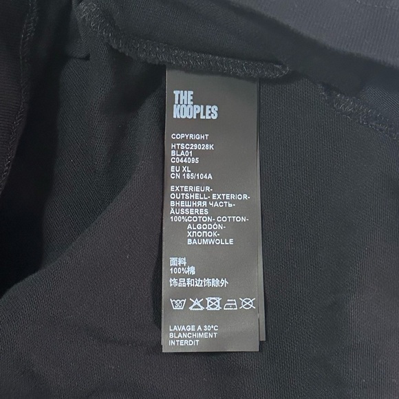 NWT The Kooples Flocked Skull Butterfly Tee Black Cotton - Picture 7 of 14